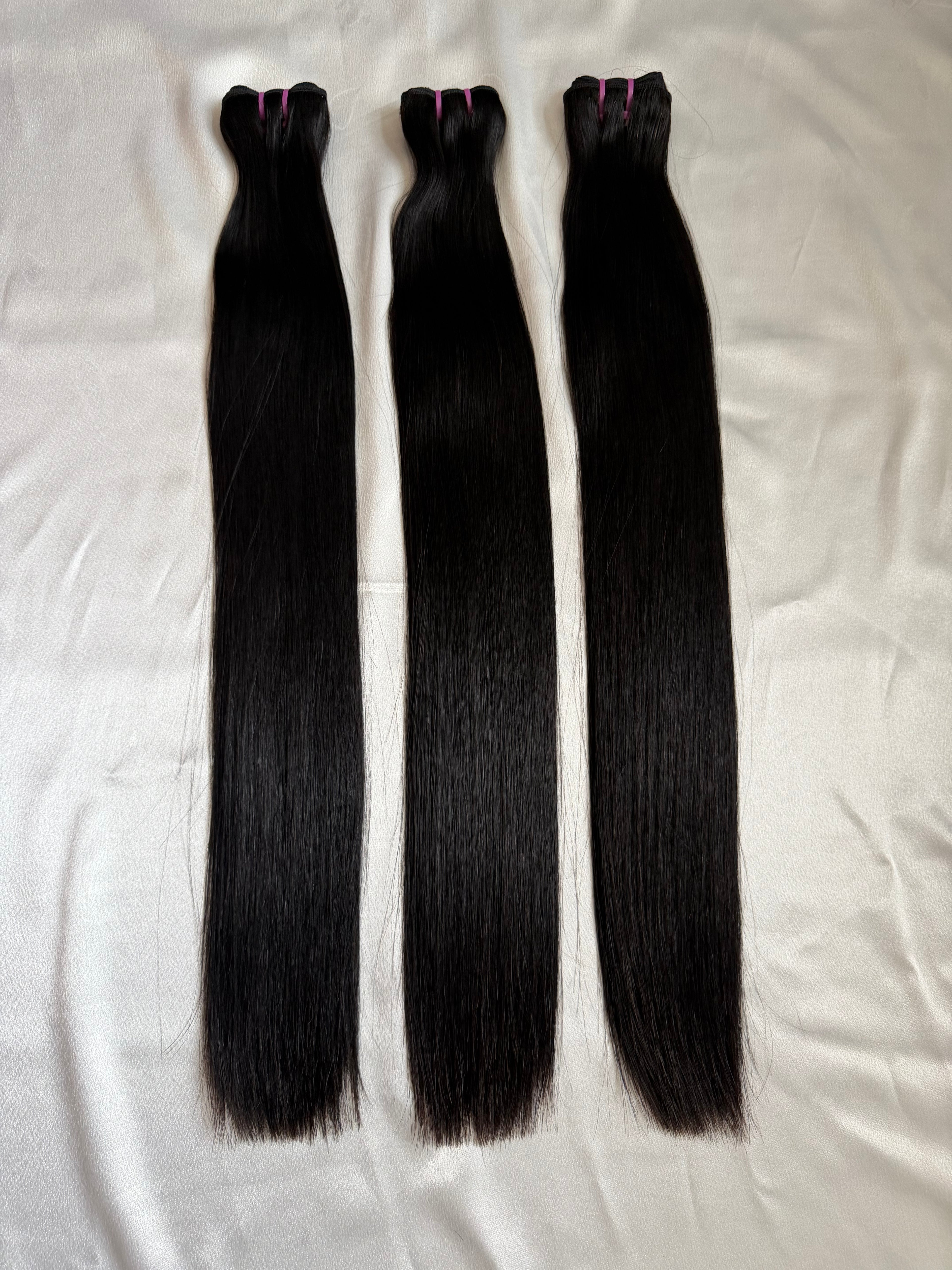 Virgin Natural Straight Bundles- Super Double Drawn